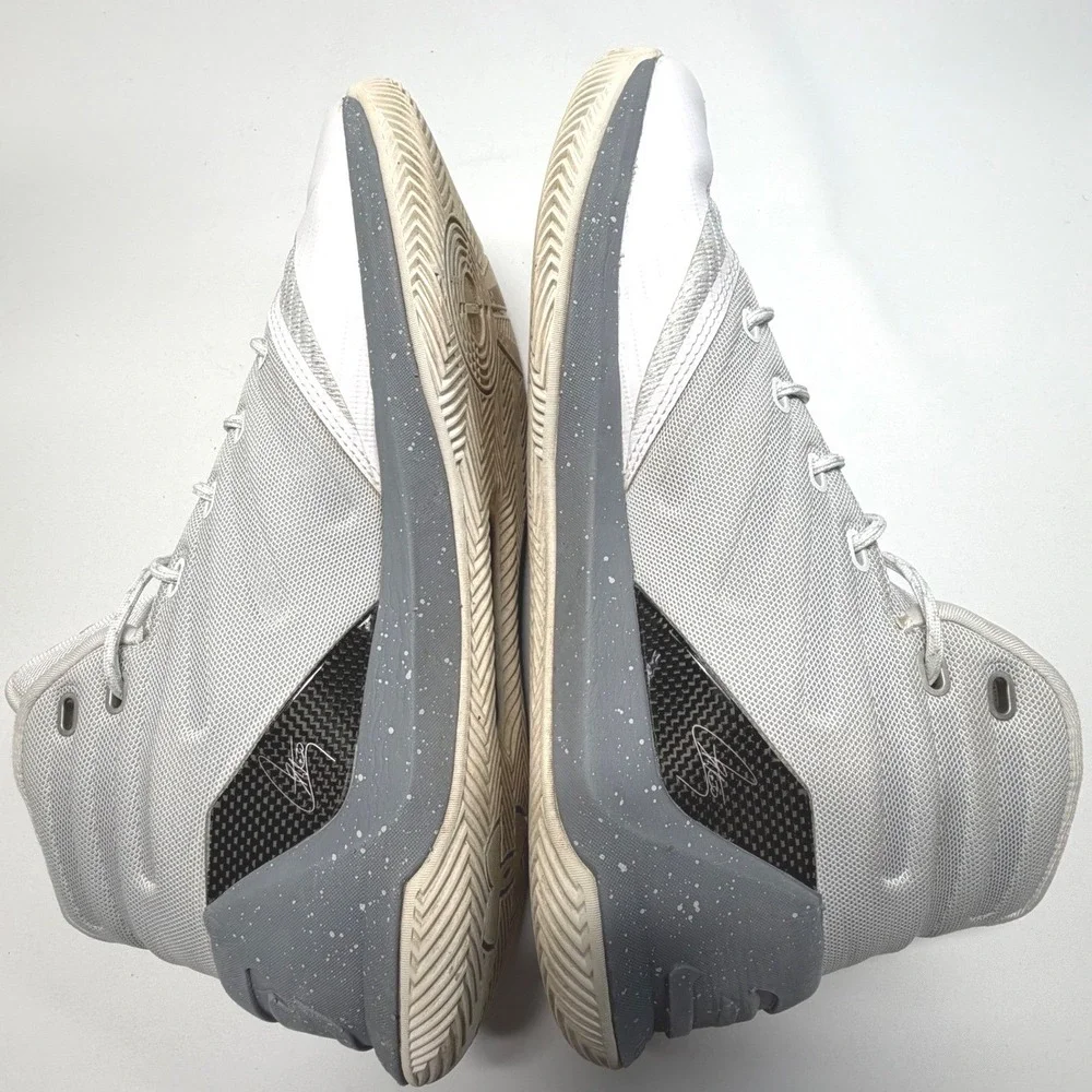 Under Armour Curry 3Zero III Basketball‎ Shoes White Grey Men's Size 11